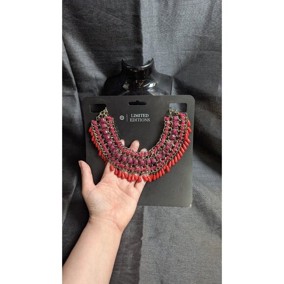 3 for $30 vintage 90's mixed media statement necklace - large thick - Picture 3 of 9